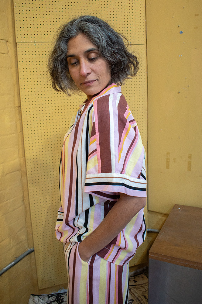 Suncoo Lesly Rose Stripe Blouse - The Mercantile London