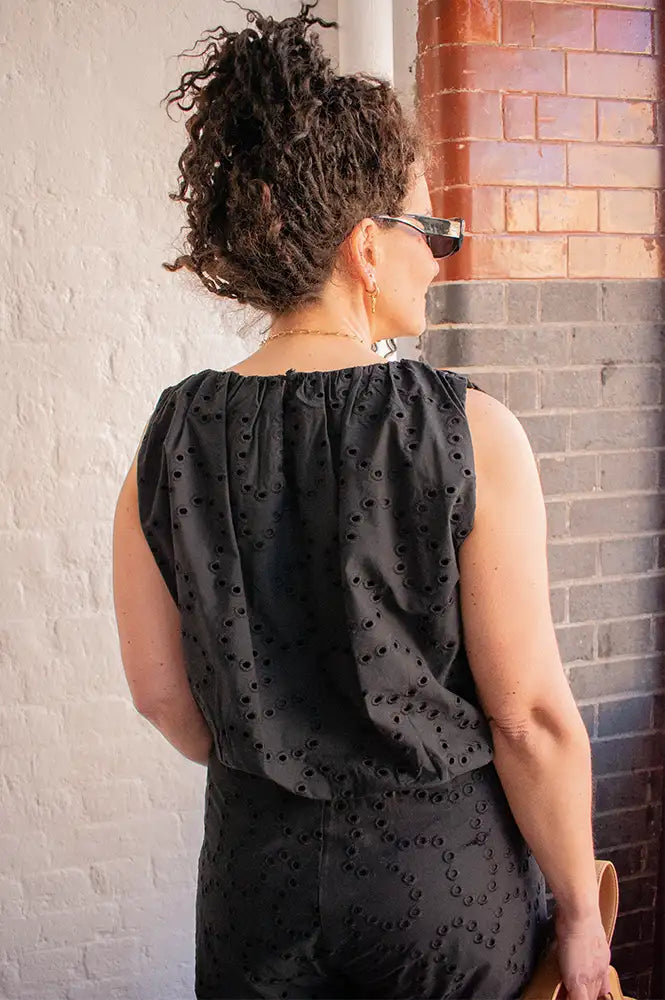 Suncoo Lisa Black Embroidered Blouse - The Mercantile London