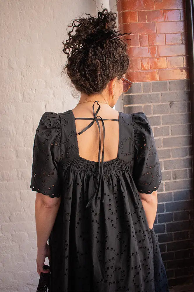 Suncoo Cyriel Embroidered Black Dress - The Mercantile London