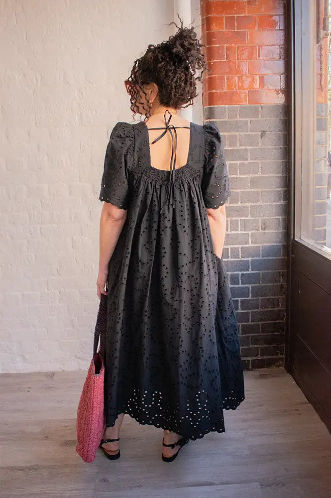 Suncoo Cyriel Embroidered Black Dress - The Mercantile London