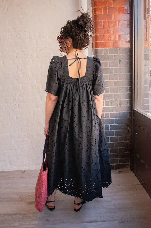 Suncoo Cyriel Embroidered Black Dress - The Mercantile London