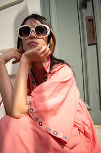 Habiba Flora Berry Embroidered Dress