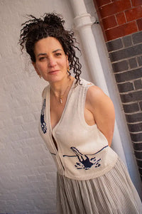 Thinking Mu Robbie Swimmers Ecru Vest - The Mercantile London