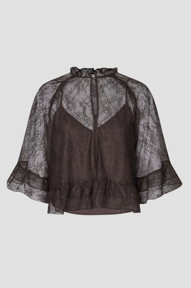 Second Female Sybell Demitasse Lace Ruffle Blouse