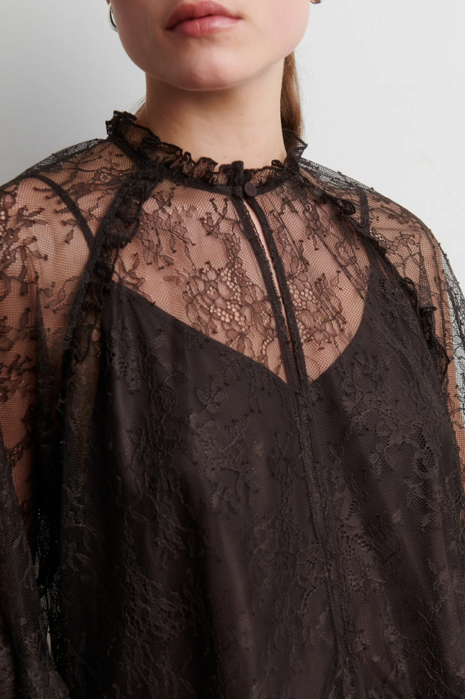 Second Female Sybell Demitasse Lace Ruffle Blouse