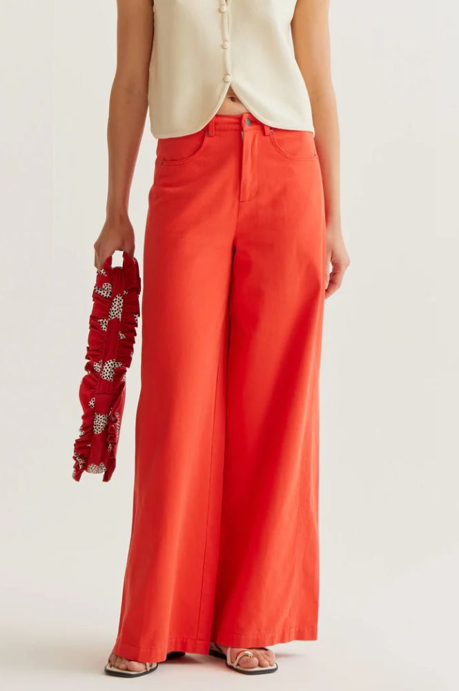 Compania Fantastica Red Wide Leg Trousers - The Mercantile London