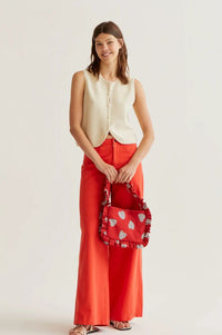 Compania Fantastica Red Wide Leg Trousers - The Mercantile London