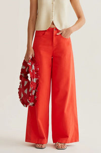 Compania Fantastica Red Wide Leg Trousers - The Mercantile London