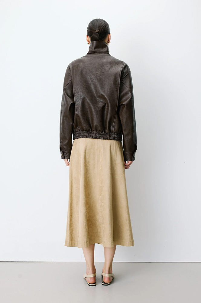 Grace & Mila Axel Chocolate Leather Jacket