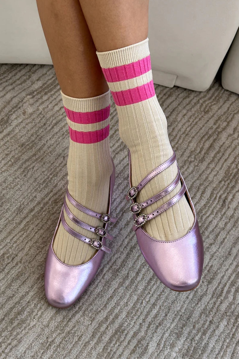Le Bon Shoppe Her Varsity Taffy Socks - The Mercantile London