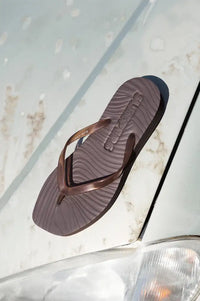 Sleepers Tapered Brown Platform Flip Flops
