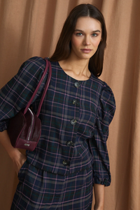 Sophie & Lucie Farol Blue Tartan Jacket