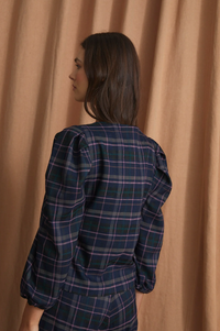 Sophie & Lucie Farol Blue Tartan Jacket