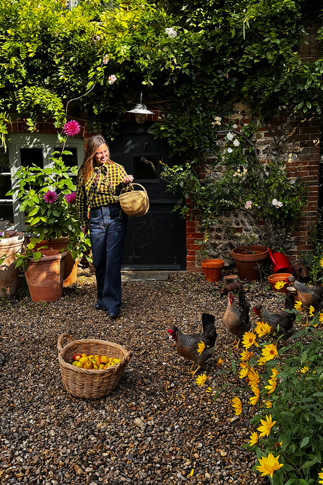 The Tiny Big Sister Berta Floral Indigo Jeans - The Mercantile London