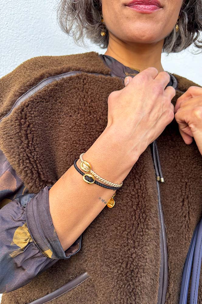 By Alona Drift Taupe Bracelet - The Mercantile London