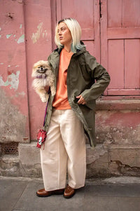 ICHI Tazi Kalamata Green Raincoat