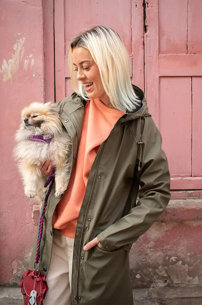 ICHI Tazi Kalamata Green Raincoat