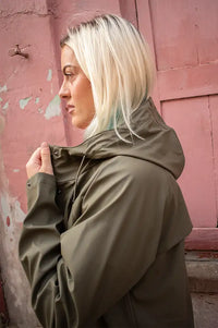 ICHI Tazi Kalamata Green Raincoat