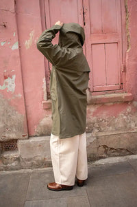 ICHI Tazi Kalamata Green Raincoat