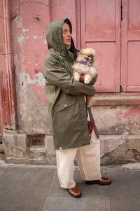 ICHI Tazi Kalamata Green Raincoat