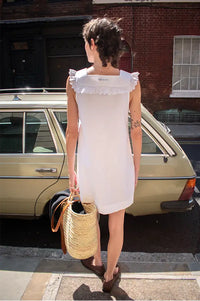 TBCo White Cotton Broderie Button Up Dress