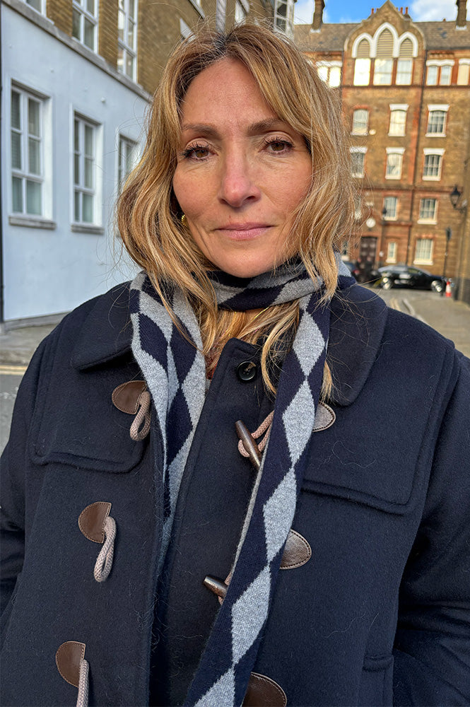 TBCo Charcoal Harlequin Skinny Scarf