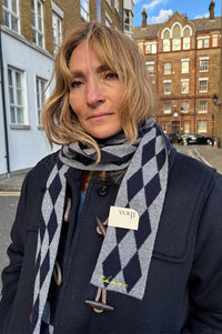 TBCo Charcoal Harlequin Skinny Scarf