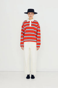 The Tiny Big Sister Red Striped Sweateshirt