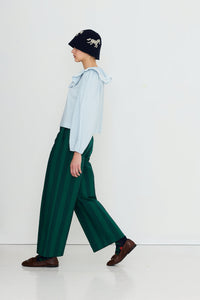 The Tiny Big Sister Puff Sleeves Pretty Blue Blouse