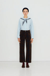 The Tiny Big Sister Scarf Neck Pretty Blue Blouse