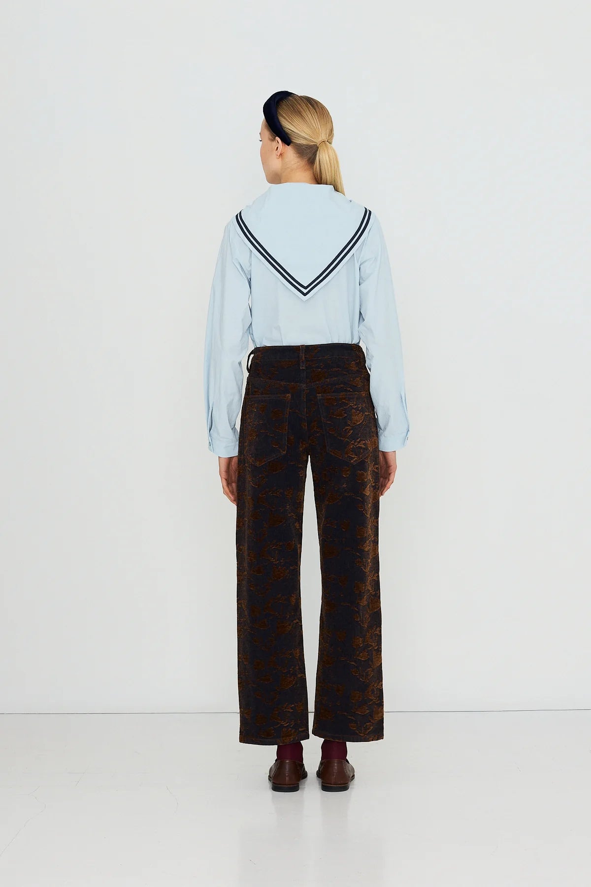 The Tiny Big Sister Scarf Neck Pretty Blue Blouse
