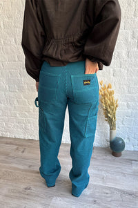 Stan Ray Blue & Teal Hickory Big Job Painter Trousers - The Mercantile London