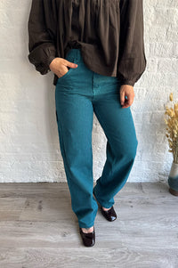 Stan Ray Blue & Teal Hickory Big Job Painter Trousers - The Mercantile London