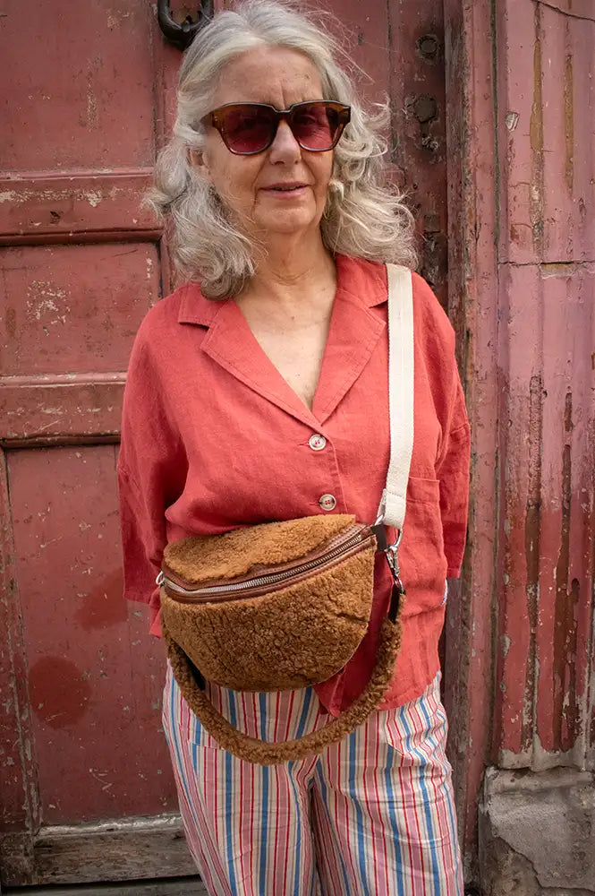 Bellerose Rosie Teddy Pecan Sling Bag