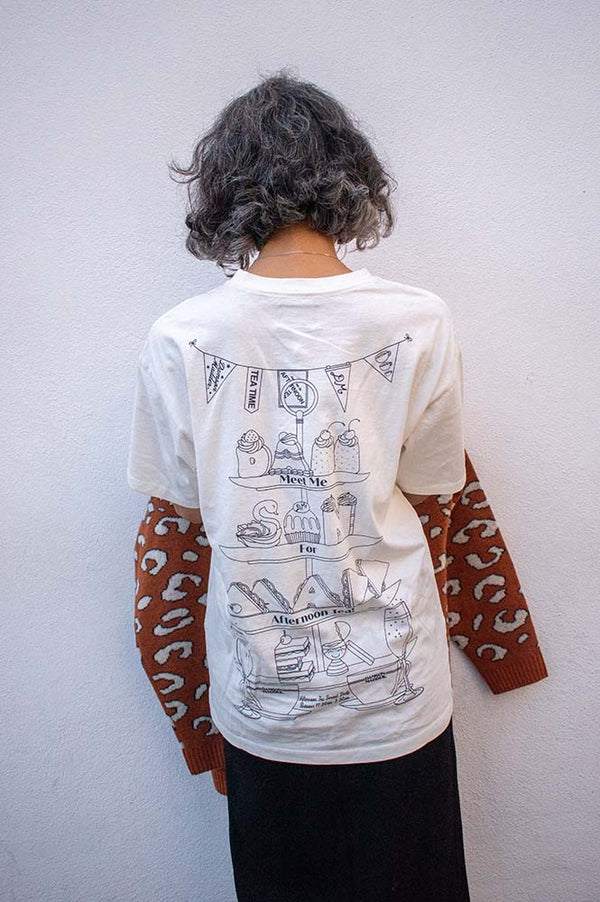 Damson Madder Boyfriend Afternoon Tea T-Shirt - The Mercantile London