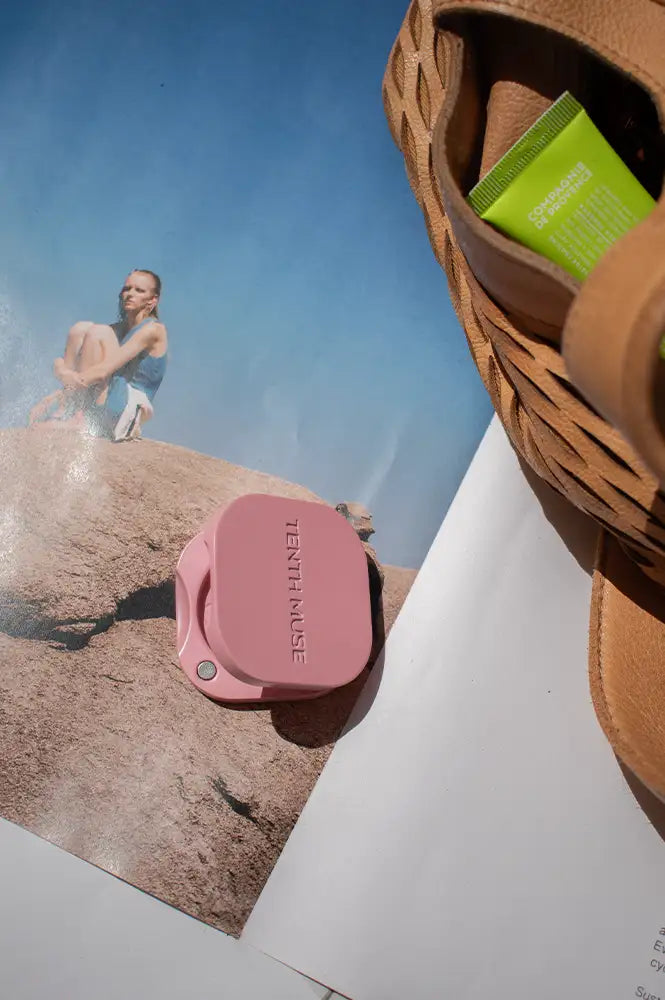 Tenth Muse Pink Suede Refillable Perfume Vessel