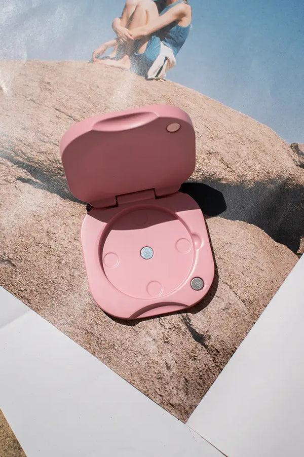 Tenth Muse Pink Suede Refillable Perfume Vessel
