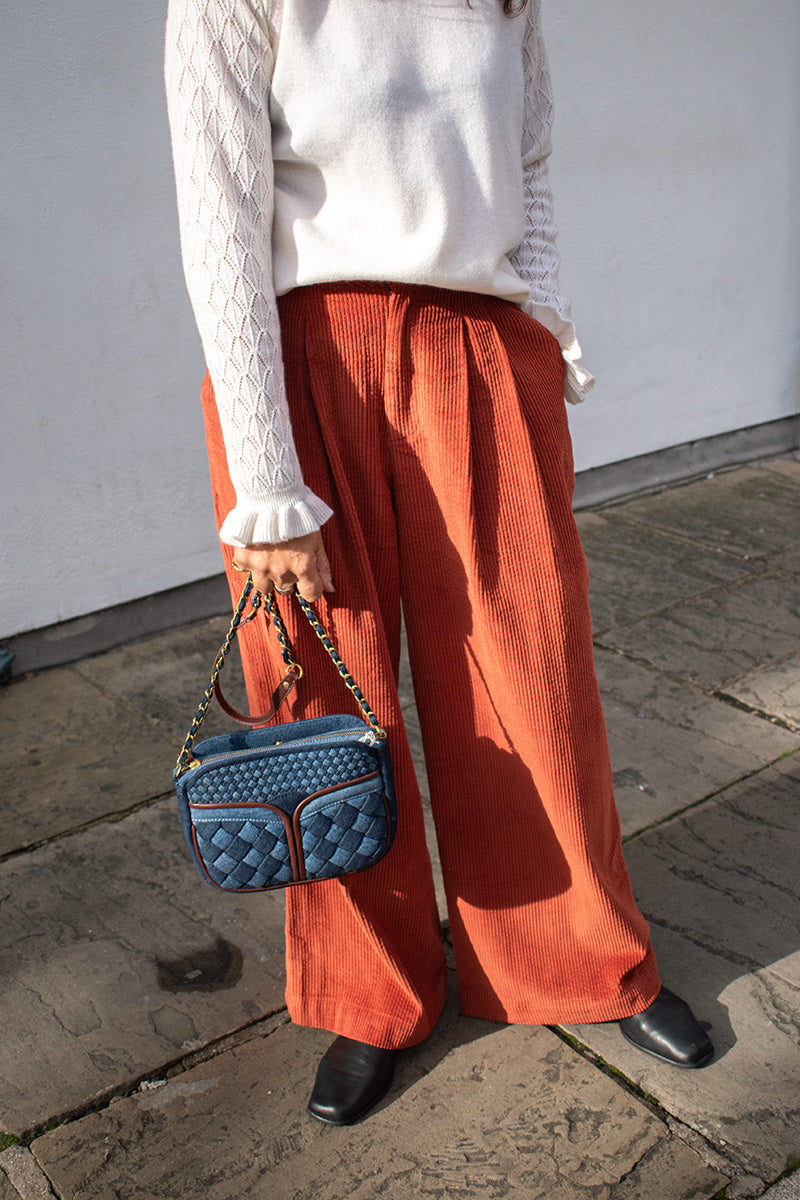 Garance Voltaire Terracotta Corduroy Trousers - The Mercantile London