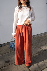 Garance Voltaire Terracotta Corduroy Trousers - The Mercantile London