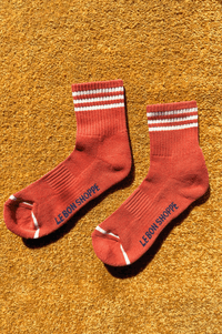 Le Bon Shoppe Girlfriend Terracotta Socks - The Mercantile London