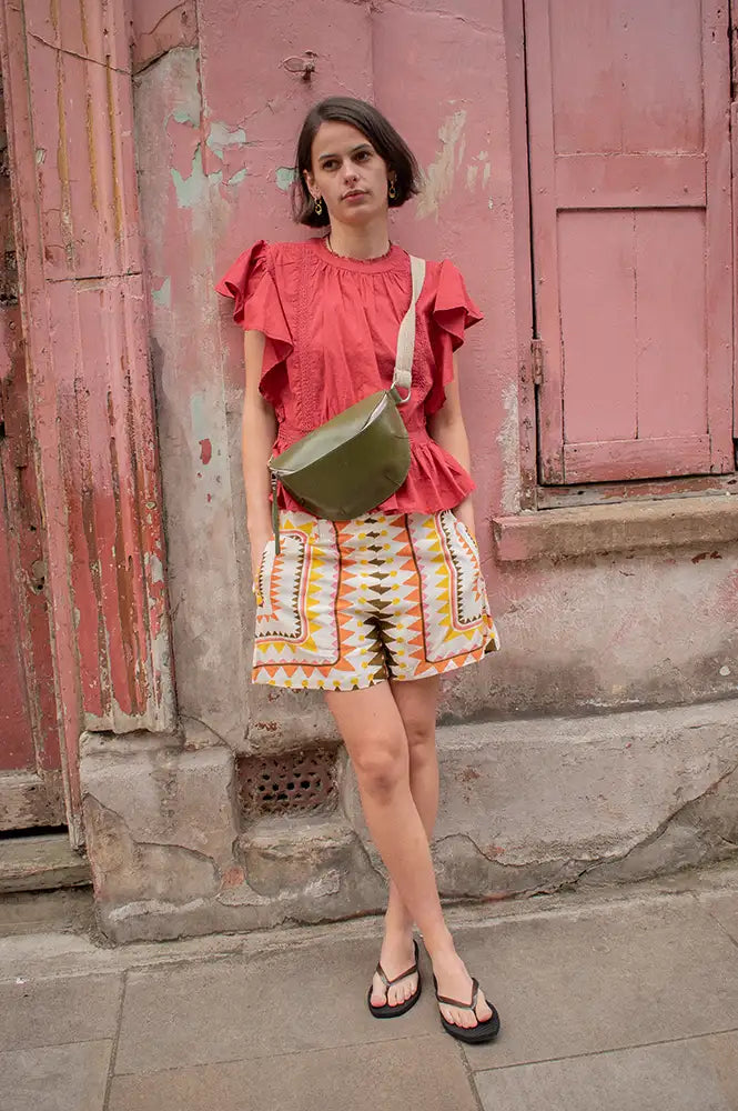 An'ge Salekina Terracotta Blouse - The Mercantile London