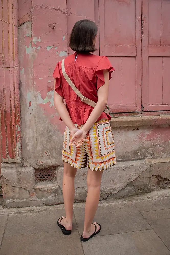 An'ge Salekina Terracotta Blouse - The Mercantile London