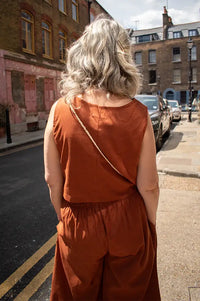 Artisans Of Humanity Rust Linen Tank Top