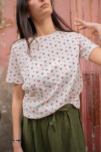 Fransa Tess Cherry Print T-Shirt - The Mercantile London