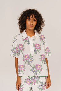 Sacrecoeur Thais Multicoloured Embroidered Polo - The Mercantile London