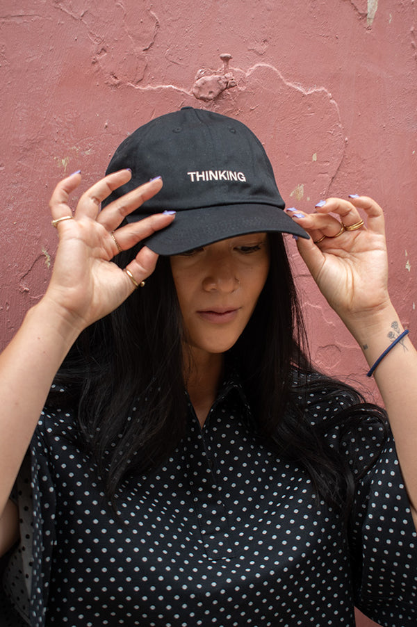 Thinking Mu 'Thinking' Black Cap - The Mercantile London