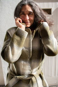 Thinking Mu Green Checks Lise Jacket