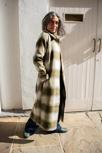 Thinking Mu Green Checks Lise Jacket