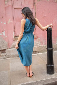 Thinking Mu Kin Windsor Stripes Dress - The Mercantile London
