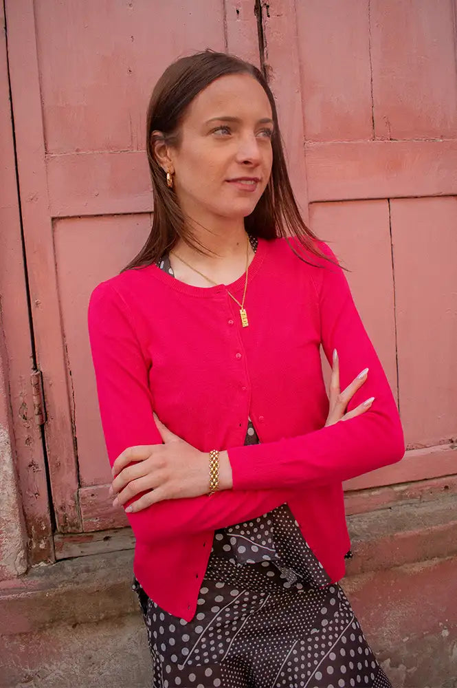 Fransa Zu Virtual Pink Cardigan - The Mercantile London